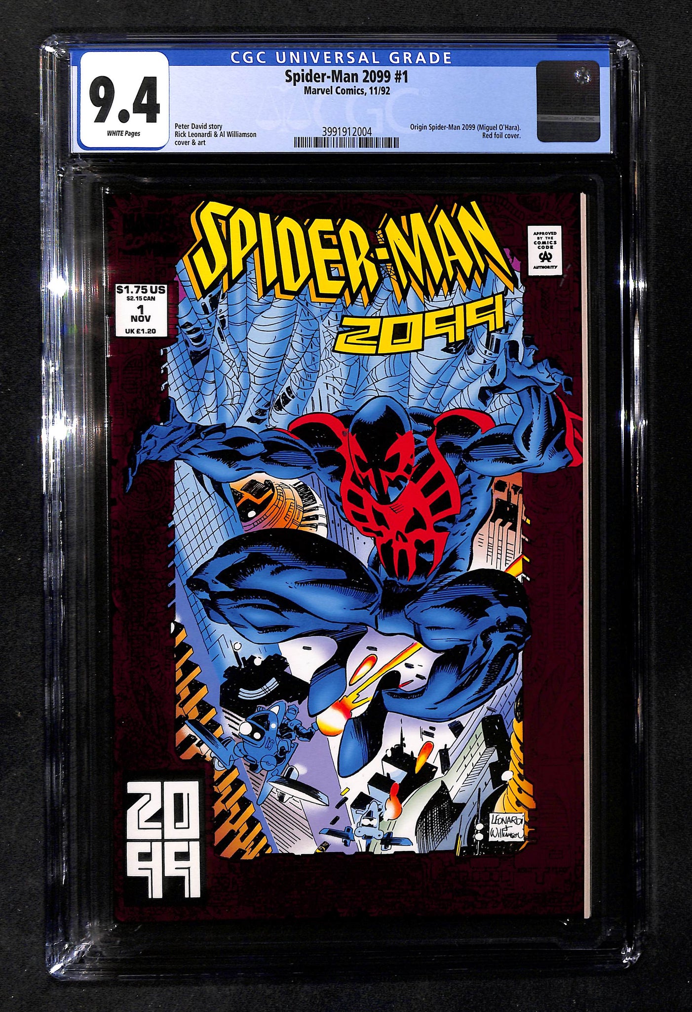Spider-Man 2099 #1 CGC 9.4 Red foil cover