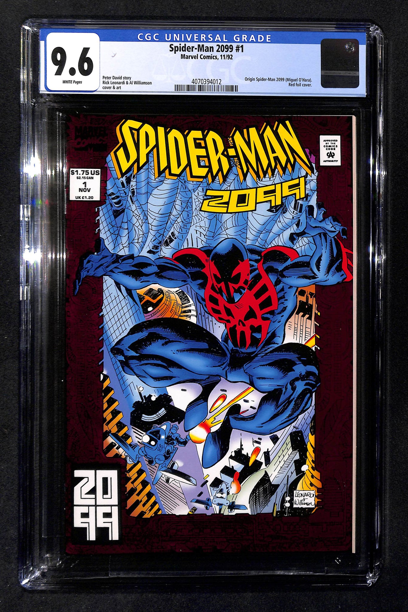 Spider-Man 2099 #1 CGC 9.6 Red foil cover