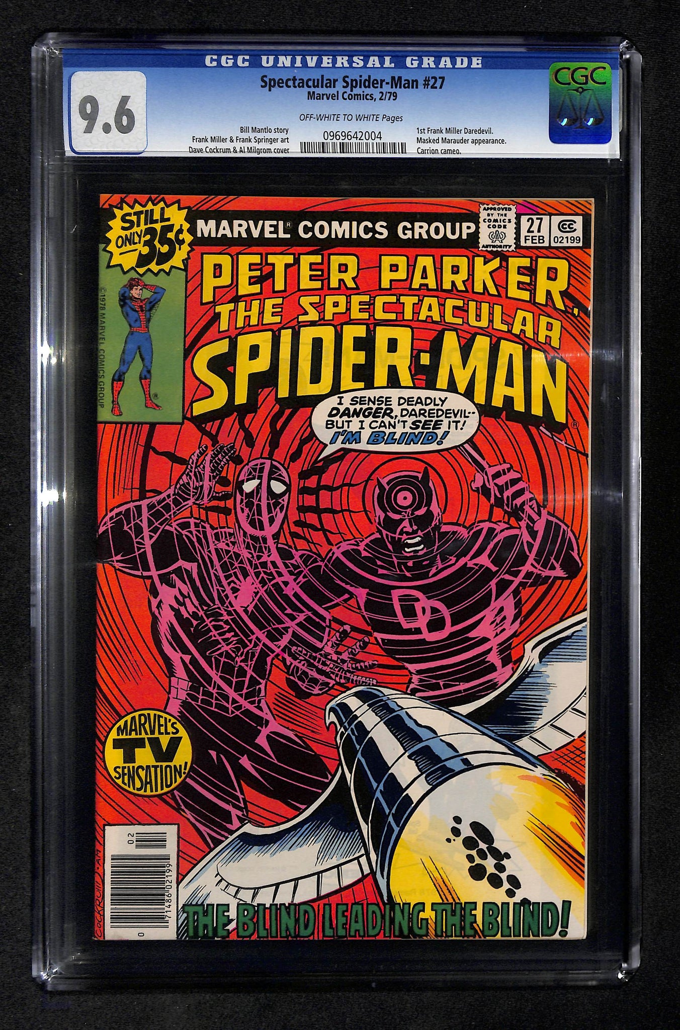 Spectacular Spider-Man #27 CGC 9.6 1st Frank Miller Daredevil