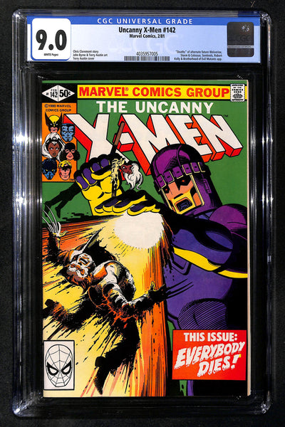 Uncanny X-Men #142 CGC 9.0 "Deaths" of alternate future Wolverine, Storm & Colossus